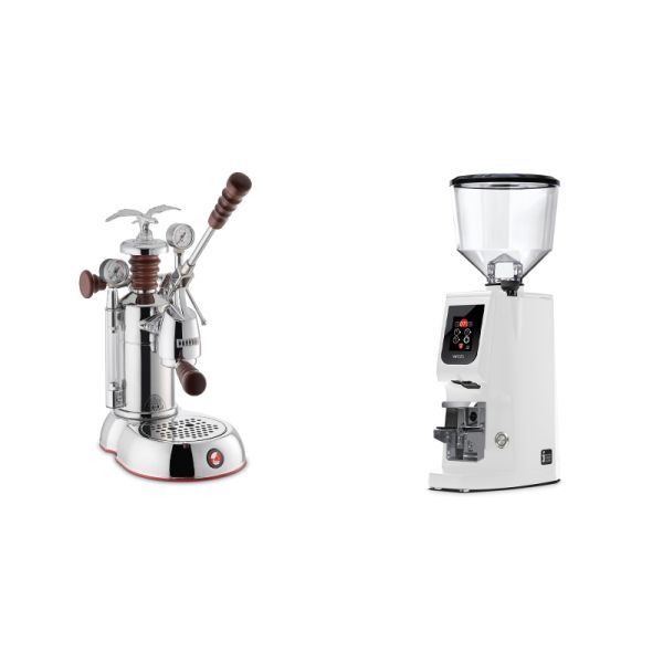 La Pavoni Esperto Abile + Eureka Atom W 65, white