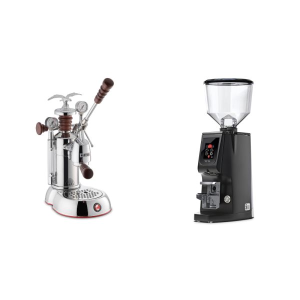 La Pavoni Esperto Abile + Eureka Atom W 75, black