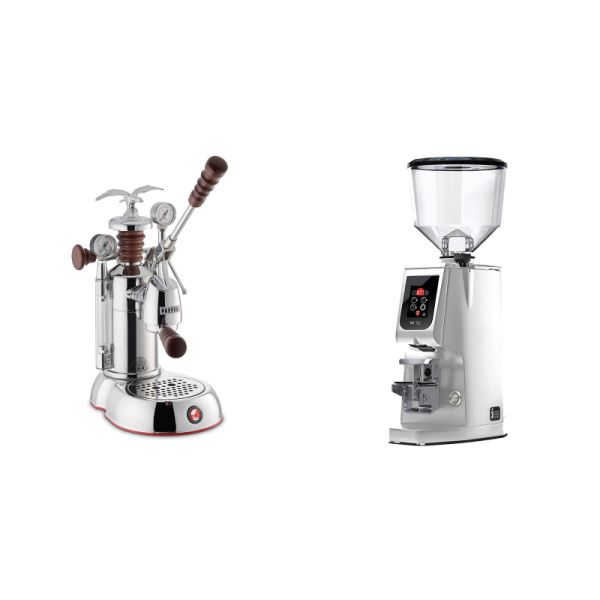 La Pavoni Esperto Abile + Eureka Atom W 75, chrome