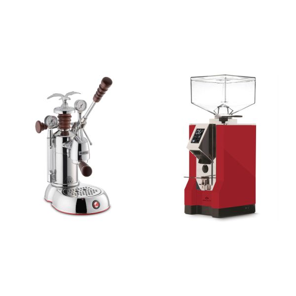 La Pavoni Esperto Abile + Eureka Mignon Specialita, CR ferrari red