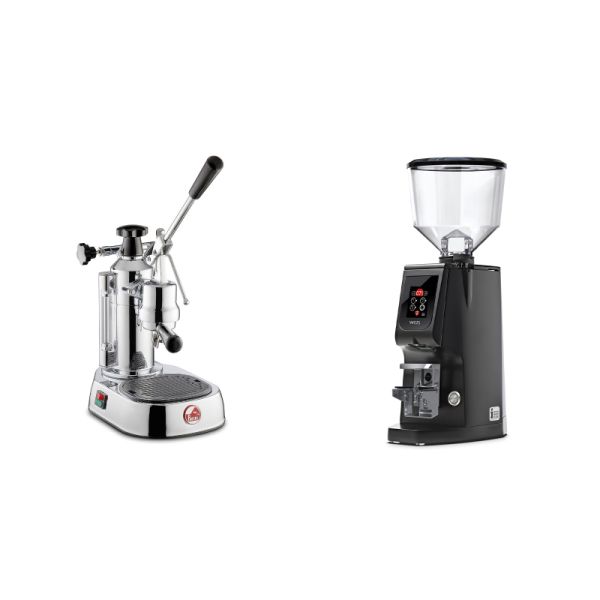 La Pavoni Europiccola Lusso + Eureka Atom W 65, black