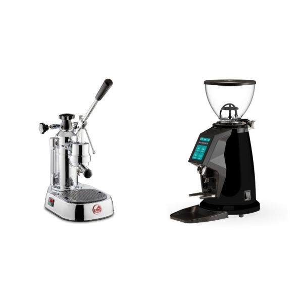 La Pavoni Europiccola Lusso + Rocket Espresso SPLUGA, black