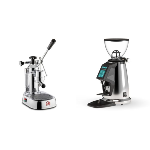 La Pavoni Europiccola Lusso + Rocket Espresso SPLUGA, chrome