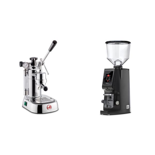 La Pavoni Professional Lusso + Eureka Atom W 65, black