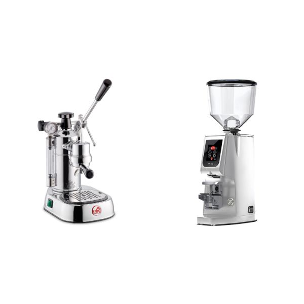 La Pavoni Professional Lusso + Eureka Atom W 75, chrome