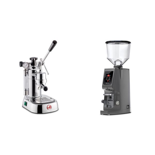 La Pavoni Professional Lusso + Eureka Atom W 75, grey