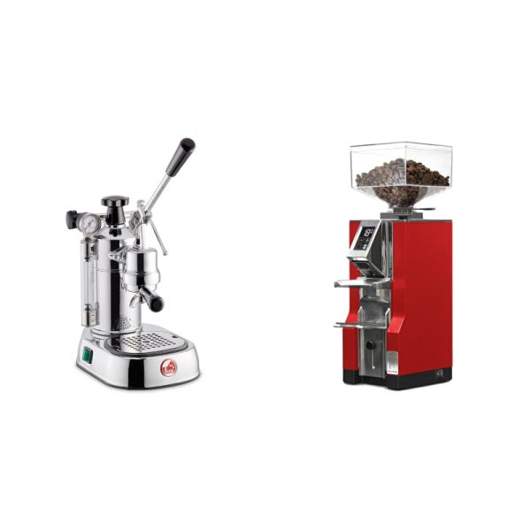 La Pavoni Professional Lusso + Eureka Mignon Libra, CR ferrari red