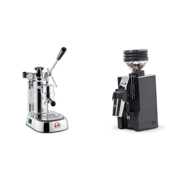 La Pavoni Professional Lusso + Eureka Mignon Zero 65 All Purpose, CR black