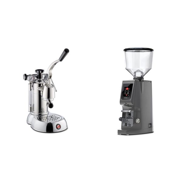 La Pavoni Stradivari Professional Lusso + Eureka Atom W 65, grey