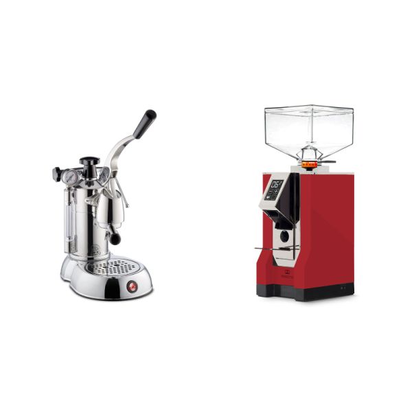 La Pavoni Stradivari Professional Lusso + Eureka Mignon Perfetto, CR ferrari red