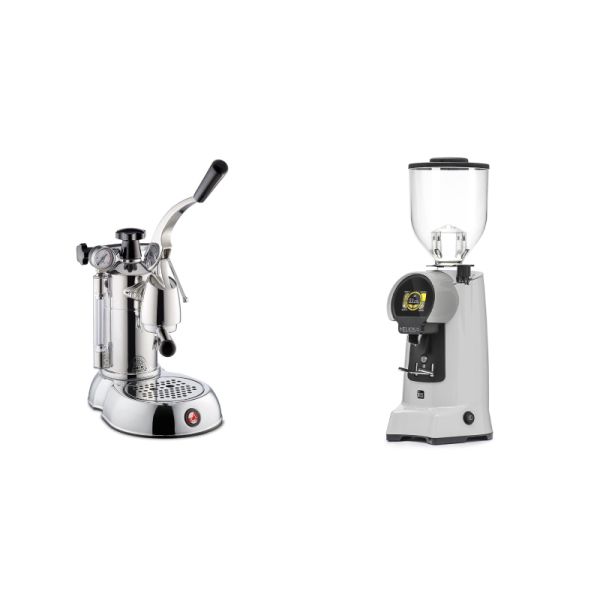 La Pavoni Stradivari Professional Lusso + Eureka Helios 75, grey