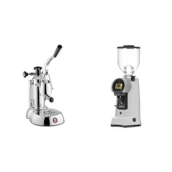 La Pavoni Stradivari Lusso + Eureka Helios 75, grey