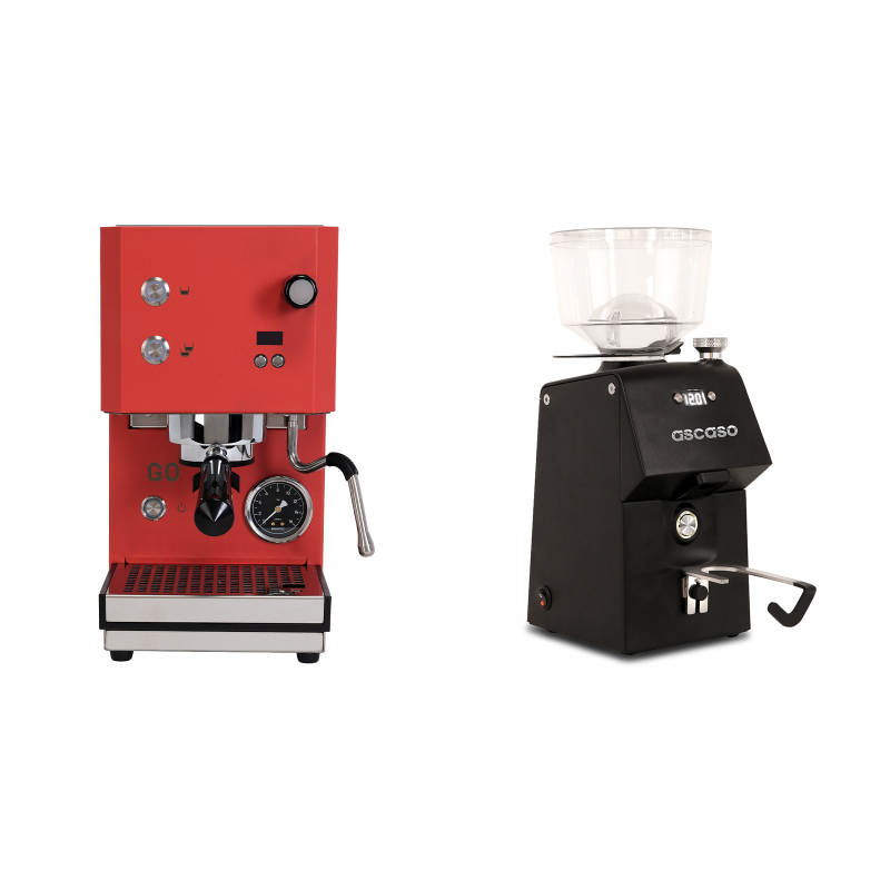 Profitec GO 2.0, red + Ascaso H64, black Profitec GO 2.0, red + Ascaso H64, black