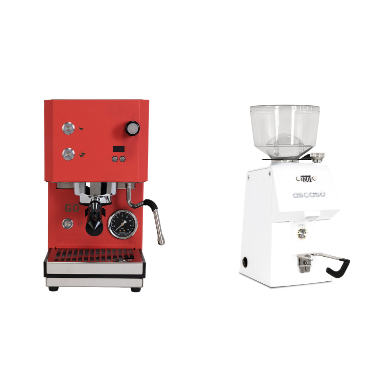 Profitec GO 2.0, red + Ascaso H64, white Profitec GO 2.0, red + Ascaso H64, white