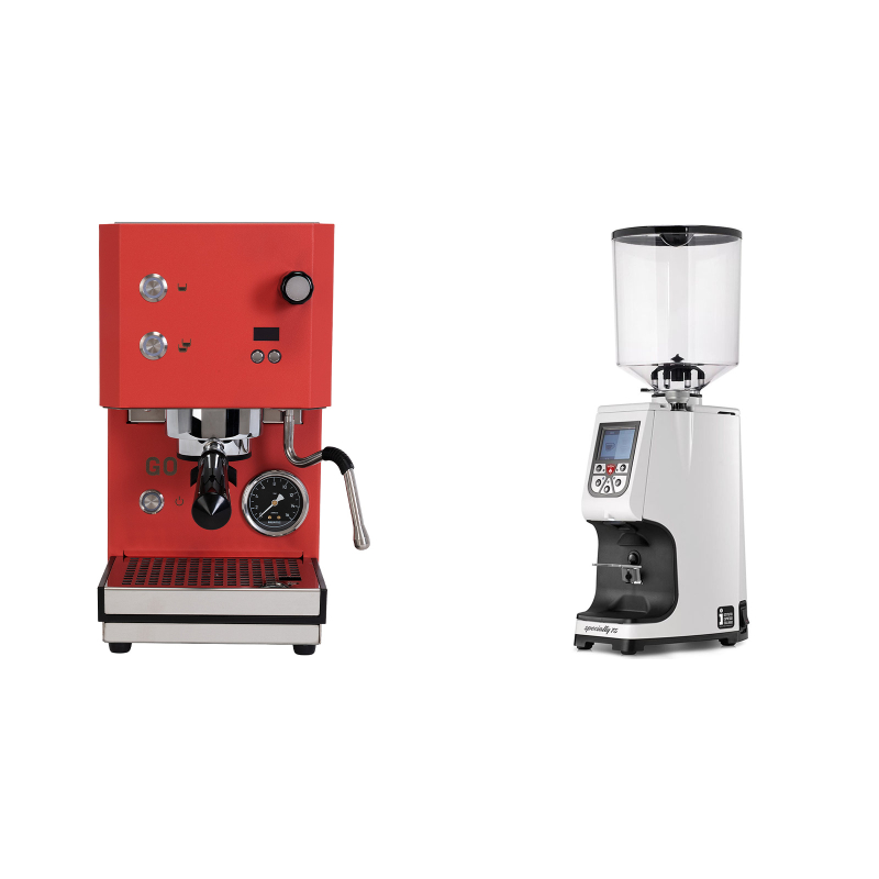 Profitec GO 2.0, red + Eureka Atom Specialty 75, white Profitec GO 2.0, red + Eureka Atom Specialty 75, white