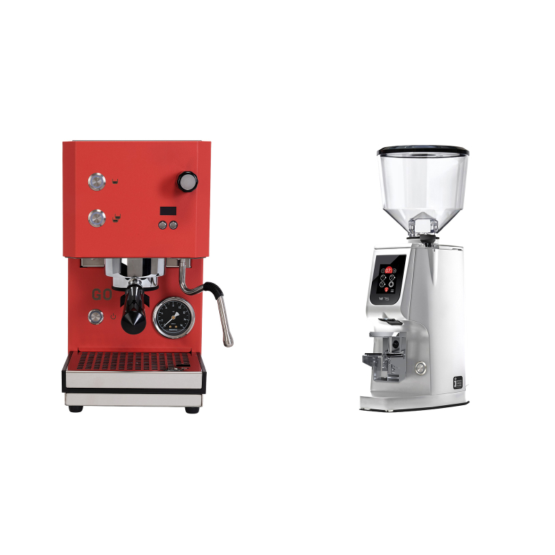 Profitec GO 2.0, red + Eureka Atom W 75, chrome Profitec GO 2.0, red + Eureka Atom W 75, chrome