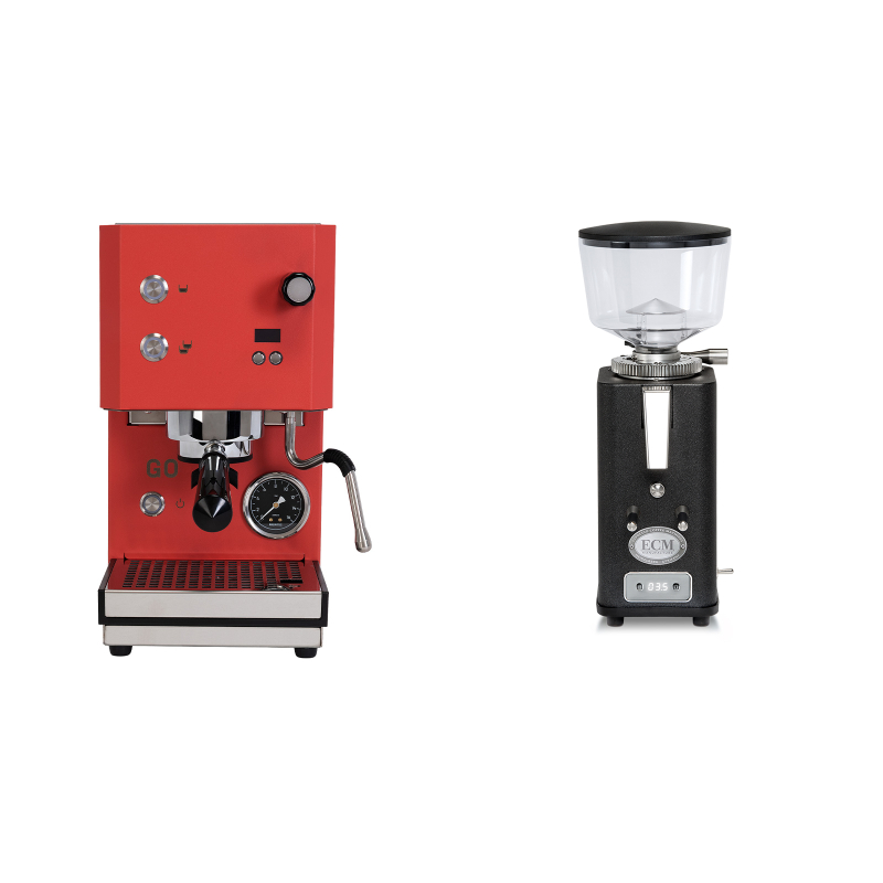 Profitec GO 2.0, red + ECM S-Automatik 64, anthracite Profitec GO 2.0, red + ECM S-Automatik 64, anthracite