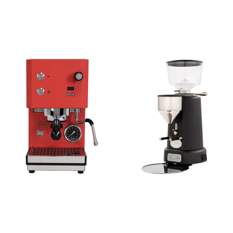 Profitec GO 2.0, red + ECM V-Titan 64, anthracite Profitec GO 2.0, red + ECM V-Titan 64, anthracite