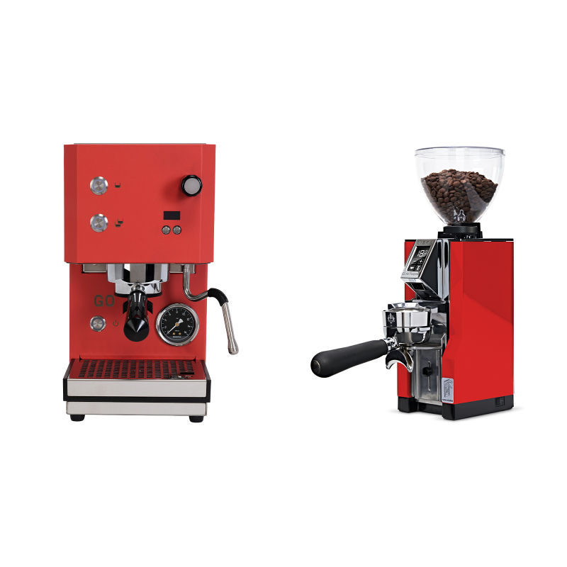 Profitec GO 2.0, red + Eureka Mignon Libra 65 All Purpose, CR ferrari red Profitec GO 2.0, red + Eureka Mignon Libra 65 All Purpose, CR ferrari red