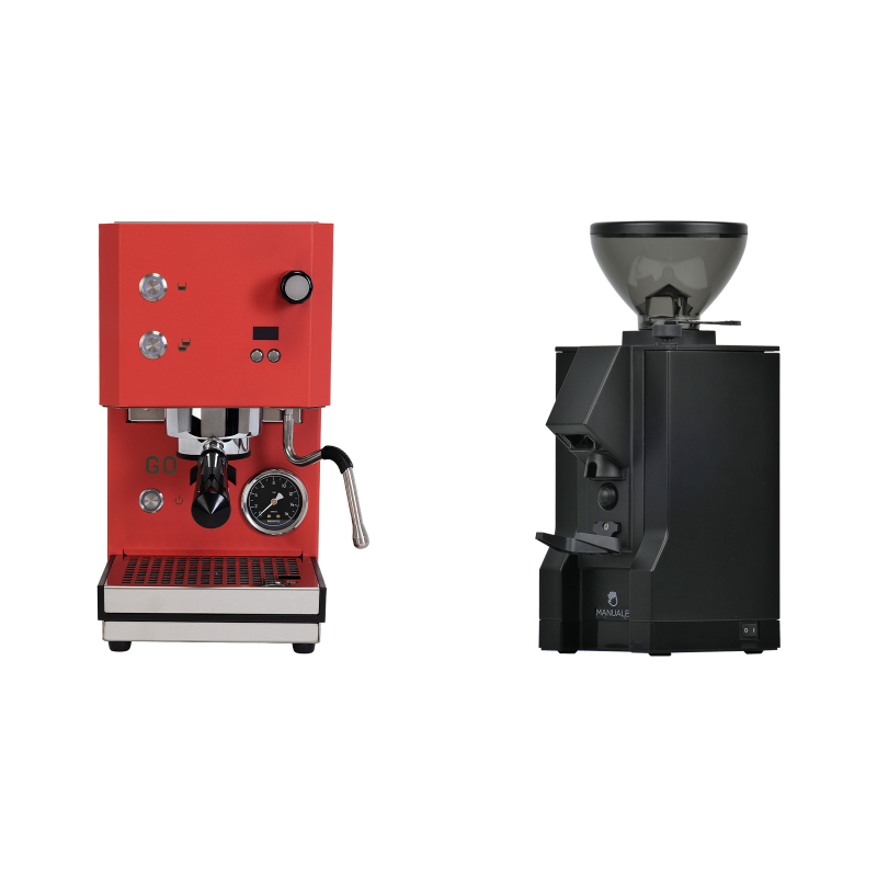 Profitec GO 2.0, red + Eureka Mignon Manuale, BL black Profitec GO 2.0, red + Eureka Mignon Manuale, BL black
