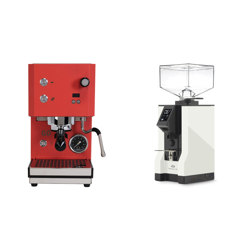 Profitec GO 2.0, red + Eureka Mignon Specialita, BL white Profitec GO 2.0, red + Eureka Mignon Specialita, BL white