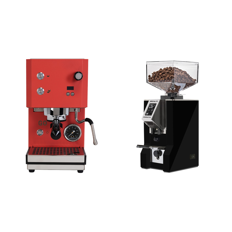 Profitec GO 2.0, red + Eureka Mignon Specialita Compatto, CR black Profitec GO 2.0, red + Eureka Mignon Specialita Compatto, CR black