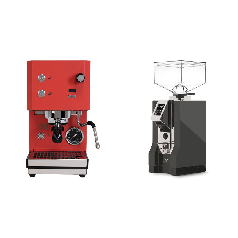 Profitec GO 2.0, red + Eureka Mignon Specialita, CR anthracite Profitec GO 2.0, red + Eureka Mignon Specialita, CR anthracite