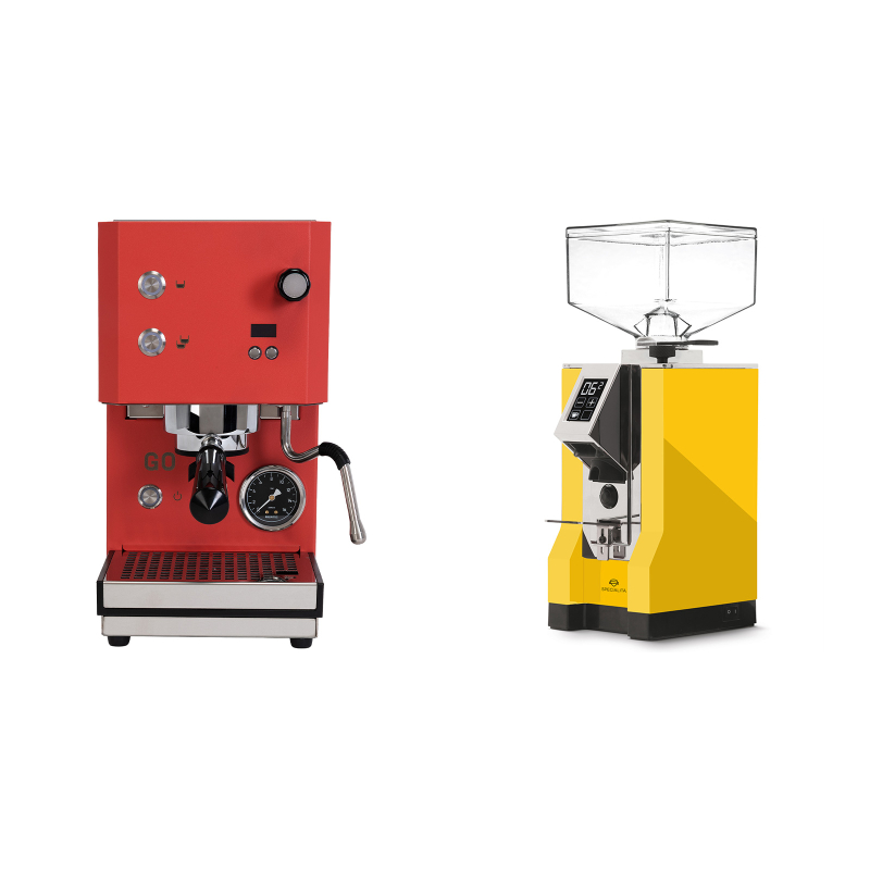 Profitec GO 2.0, red + Eureka Mignon Specialita, CR yellow Profitec GO 2.0, red + Eureka Mignon Specialita, CR yellow