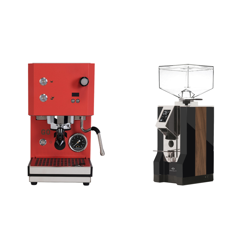 Profitec GO 2.0, red + Eureka Mignon Specialita, WD black, walnut Profitec GO 2.0, red + Eureka Mignon Specialita, WD black, walnut