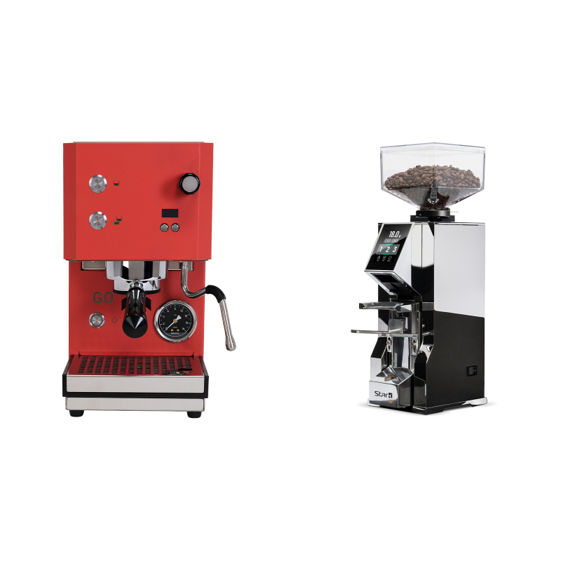 Profitec GO 2.0, red + Eureka Mignon Stark W 65, CR chrome Profitec GO 2.0, red + Eureka Mignon Stark W 65, CR chrome