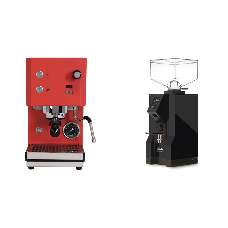Profitec GO 2.0, red + Eureka Mignon Turbo, BL black Profitec GO 2.0, red + Eureka Mignon Turbo, BL black