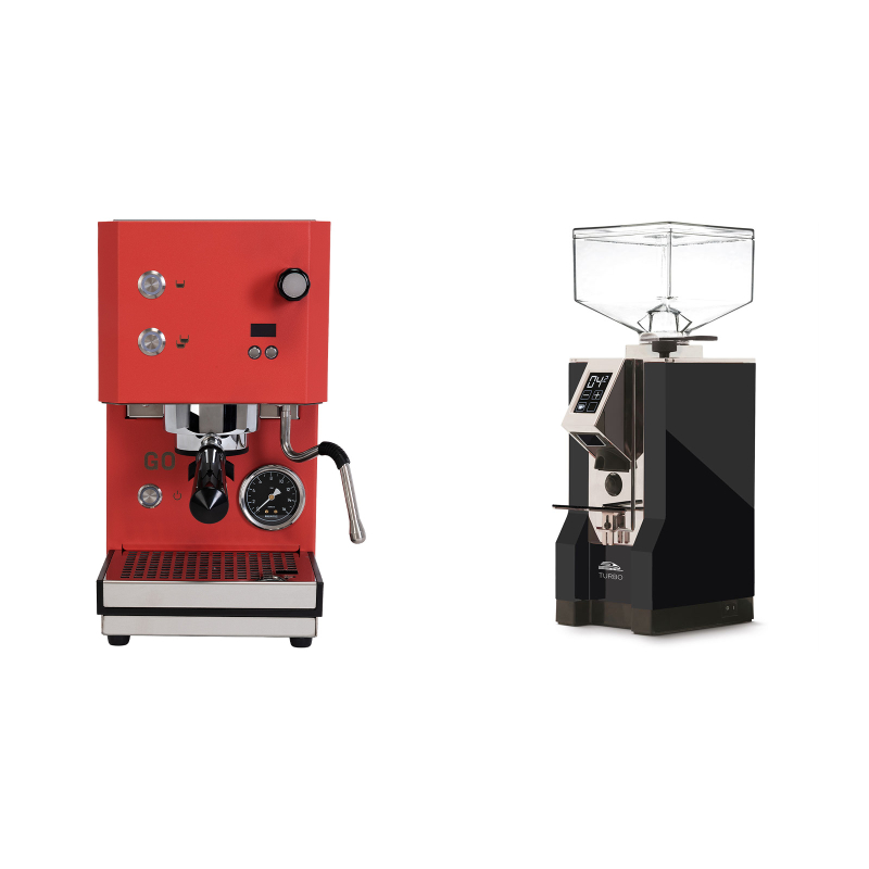 Profitec GO 2.0, red + Eureka Mignon Turbo, CR black Profitec GO 2.0, red + Eureka Mignon Turbo, CR black