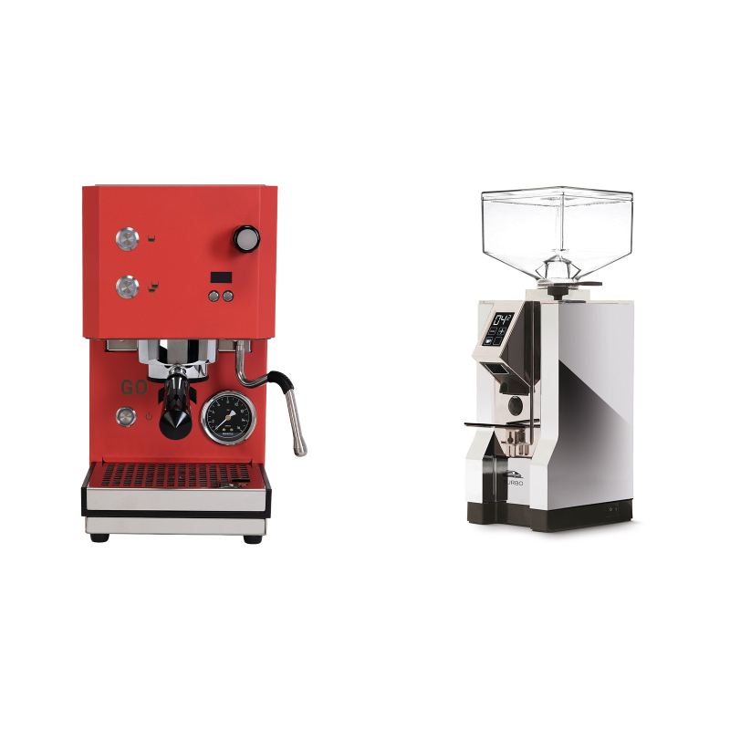 Profitec GO 2.0, red + Eureka Mignon Turbo, CR chrome Profitec GO 2.0, red + Eureka Mignon Turbo, CR chrome