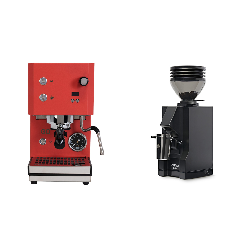 Profitec GO 2.0, red + Eureka Mignon Zero 55s, BL black Profitec GO 2.0, red + Eureka Mignon Zero 55s, BL black