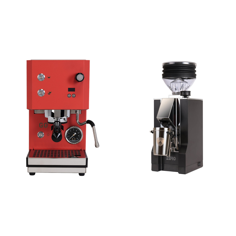 Profitec GO 2.0, red + Eureka Mignon Zero, CR black Profitec GO 2.0, red + Eureka Mignon Zero, CR black