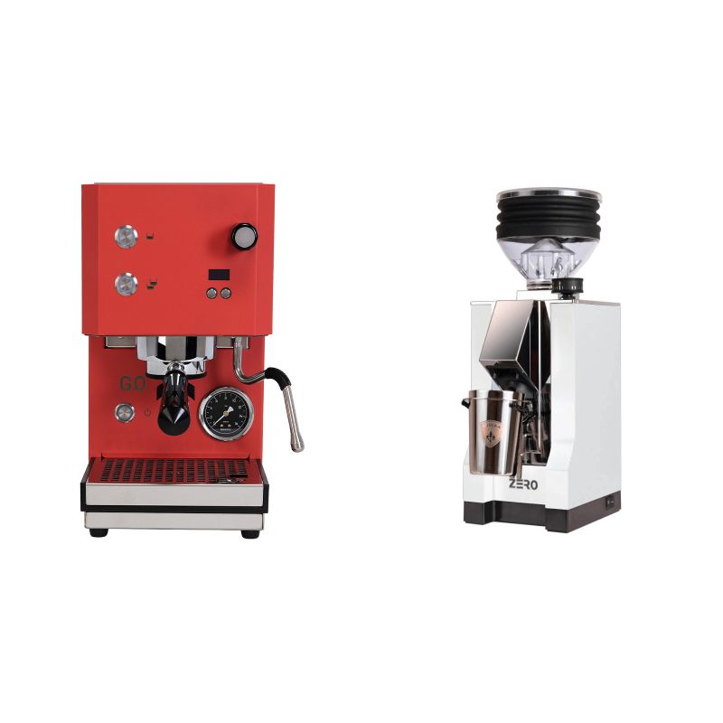 Profitec GO 2.0, red + Eureka Mignon Zero, CR white Profitec GO 2.0, red + Eureka Mignon Zero, CR white