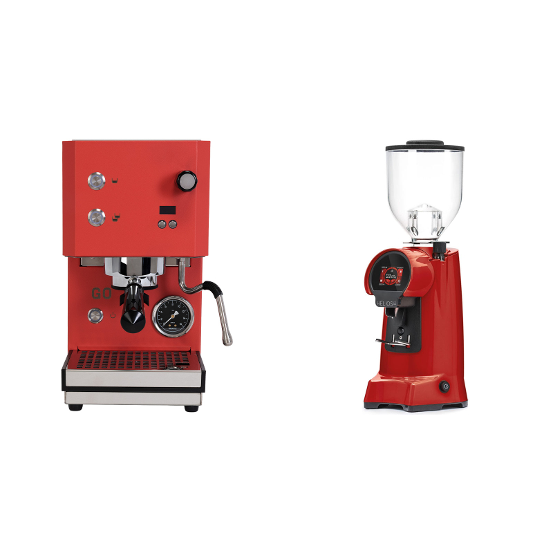 Profitec GO 2.0, red + Eureka Helios 65, ferrari red Profitec GO 2.0, red + Eureka Helios 65, ferrari red