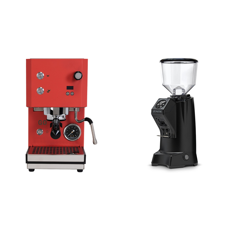 Profitec GO 2.0, red + Eureka Zenith 65 Touch, black Profitec GO 2.0, red + Eureka Zenith 65 Touch, black