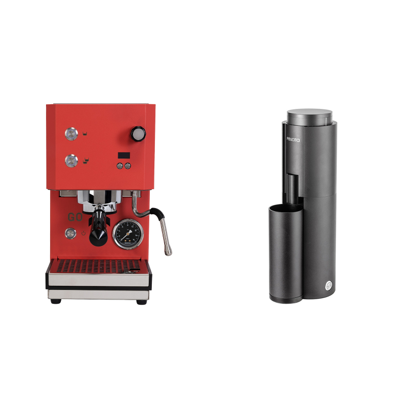 Profitec GO 2.0, red + Felicita F47, black Profitec GO 2.0, red + Felicita F47, black