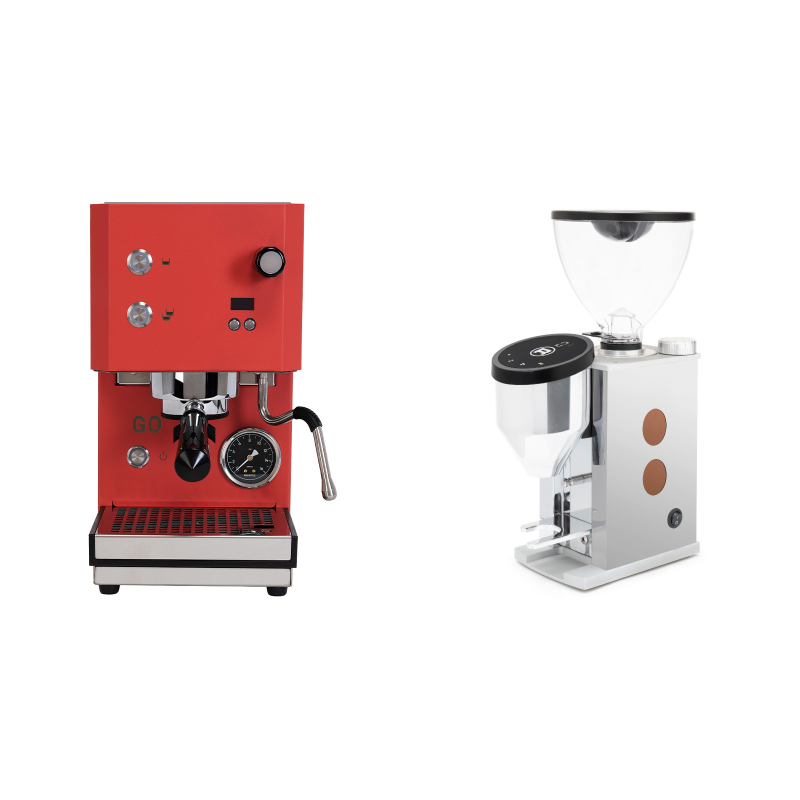 Profitec GO 2.0, red + Rocket Espresso FAUSTINO 3.1, copper Profitec GO 2.0, red + Rocket Espresso FAUSTINO 3.1, copper
