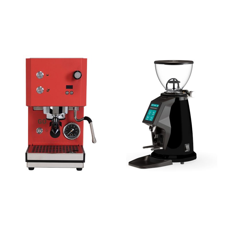 Profitec GO 2.0, red + Rocket Espresso SPLUGA, black Profitec GO 2.0, red + Rocket Espresso SPLUGA, black
