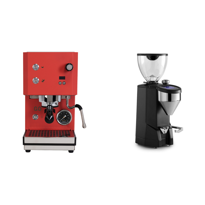 Profitec GO 2.0, red + Rocket Espresso SUPER FAUSTO, black Profitec GO 2.0, red + Rocket Espresso SUPER FAUSTO, black