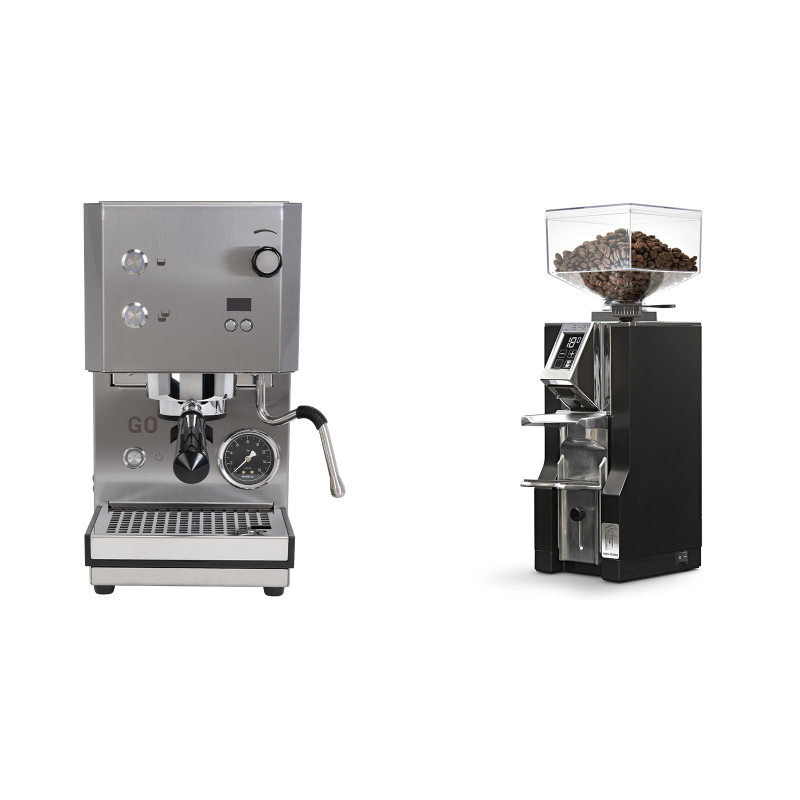 Profitec GO 2.0, brushed stainless steel + Eureka Mignon Libra, CR black Profitec GO 2.0, brushed stainless steel + Eureka Mignon Libra, CR black
