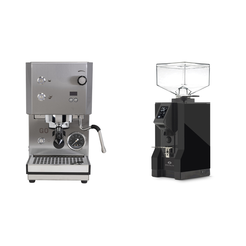 Profitec GO 2.0, brushed stainless steel + Eureka Mignon Specialita, BL black Profitec GO 2.0, brushed stainless steel + Eureka Mignon Specialita, BL black