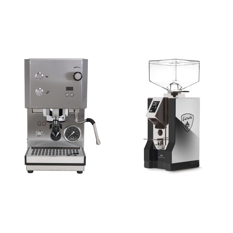 Profitec GO 2.0, brushed stainless steel + Eureka Mignon Specialita, NX black Profitec GO 2.0, brushed stainless steel + Eureka Mignon Specialita, NX black
