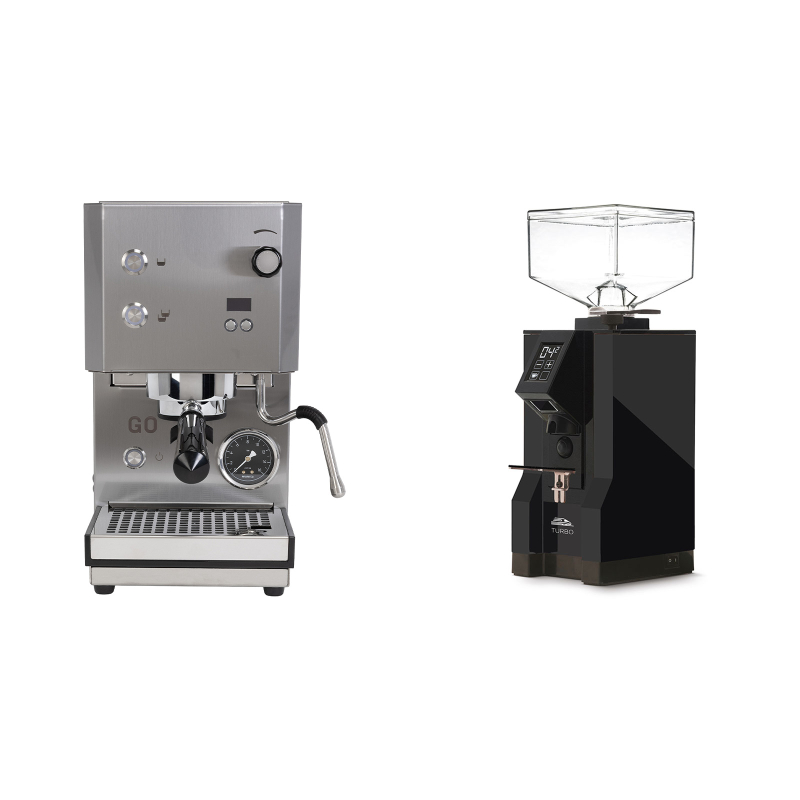 Profitec GO 2.0, brushed stainless steel + Eureka Mignon Turbo, BL black Profitec GO 2.0, brushed stainless steel + Eureka Mignon Turbo, BL black