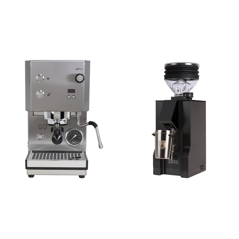 Profitec GO 2.0, brushed stainless steel + Eureka Mignon Zero, BL black Profitec GO 2.0, brushed stainless steel + Eureka Mignon Zero, BL black