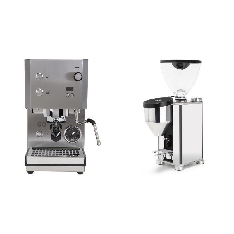 Profitec GO 2.0, brushed stainless steel + Rocket Espresso GIANNINO, chrome/black Profitec GO 2.0, brushed stainless steel + Rocket Espresso GIANNINO, chrome/black