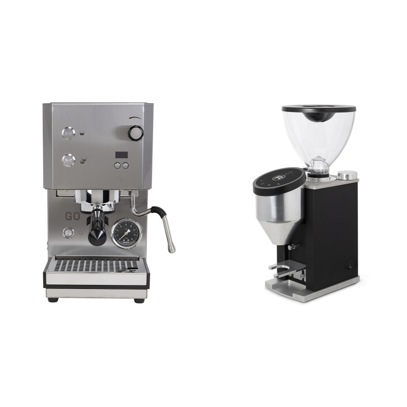 Profitec GO 2.0, brushed stainless steel + Rocket Espresso FAUSTINO 3.1, black Profitec GO 2.0, brushed stainless steel + Rocket Espresso FAUSTINO 3.1, black
