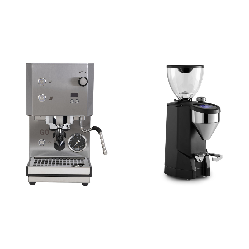 Profitec GO 2.0, brushed stainless steel + Rocket Espresso SUPER FAUSTO, black Profitec GO 2.0, brushed stainless steel + Rocket Espresso SUPER FAUSTO, black